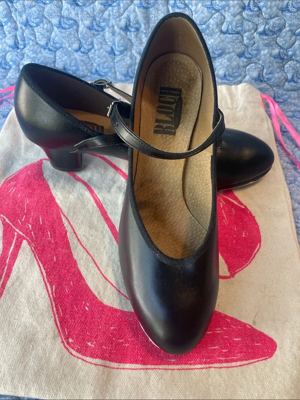 Tap Shoes Black with Ankle Strap made in Australia